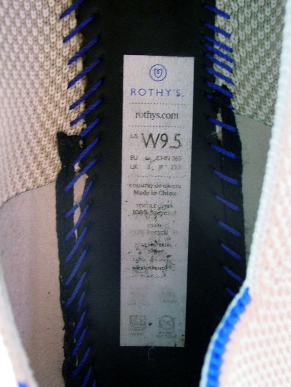 Rothy’s THE LOAFER Linen Double Stitch Women’s Beige Flats Shoes - 9.5 - Picture 9 of 9